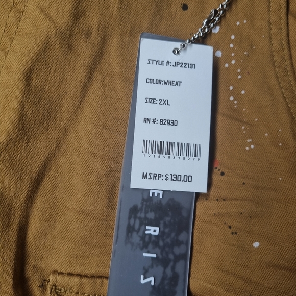 Men's Tan Overalls with Black Straps - Picture 4 of 11